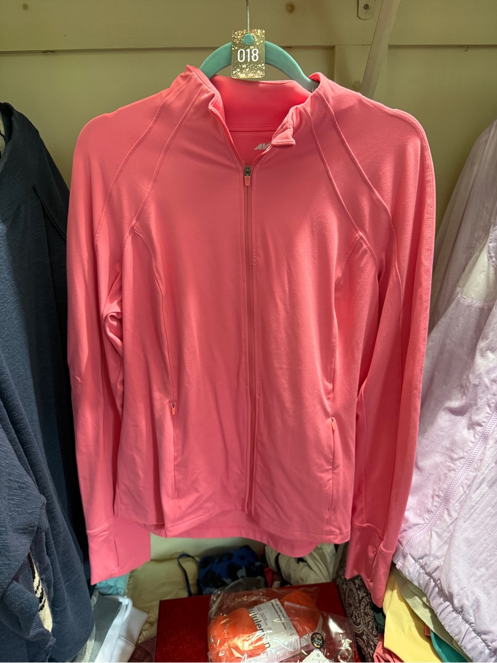 018 Avia Coral Pink Full-Zip Utility Jacket